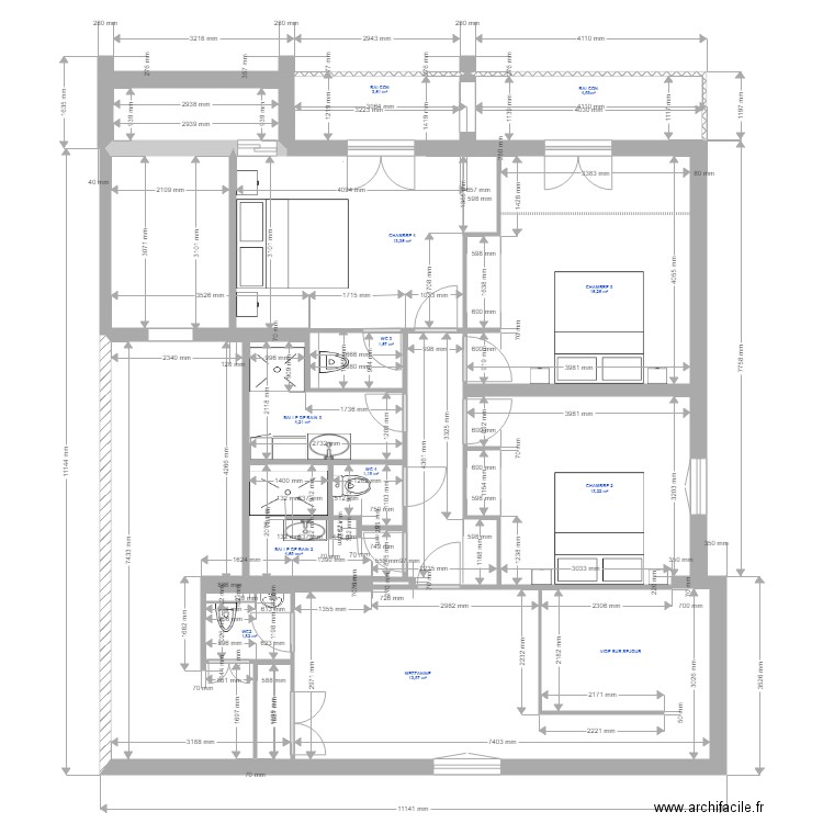 Bidart étage. Plan de 0 pièce et 0 m2