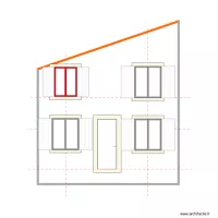 Facade OUEST BATIMENT porte relev&eacute; ss cotes