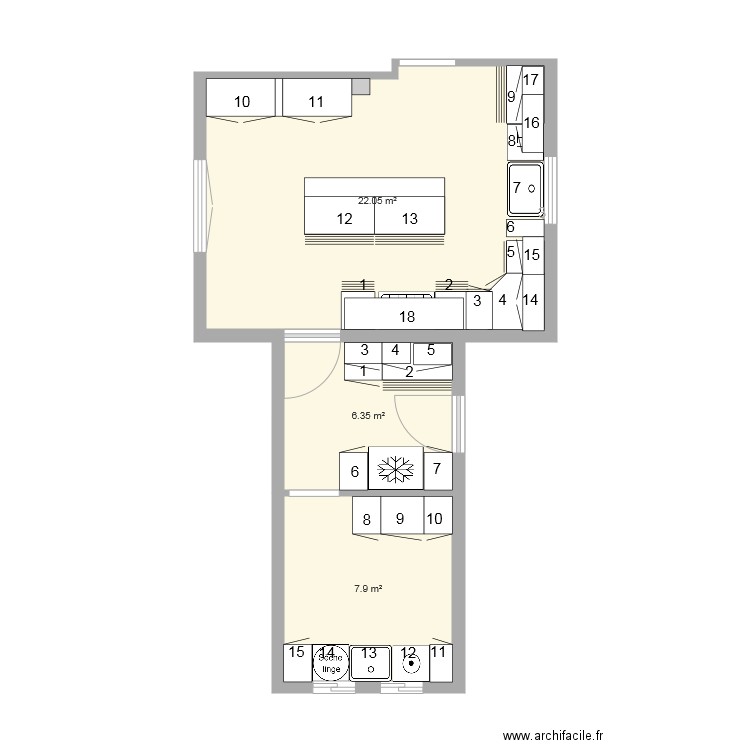 WEST. Plan de 0 pièce et 0 m2