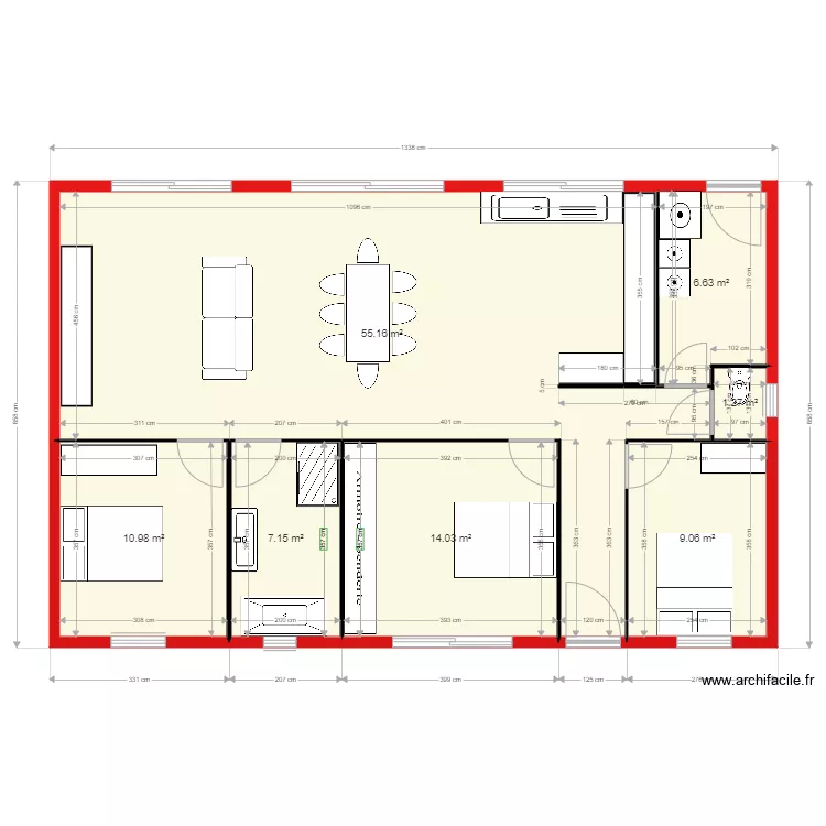 FABIEN interieur. Plan de 