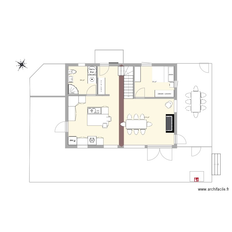 chalet v 15mars esc centre galerie sud. Plan de 0 pièce et 0 m2