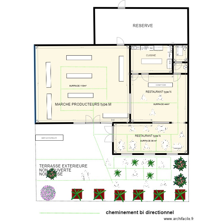 CHEZ YO. Plan de 0 pièce et 0 m2
