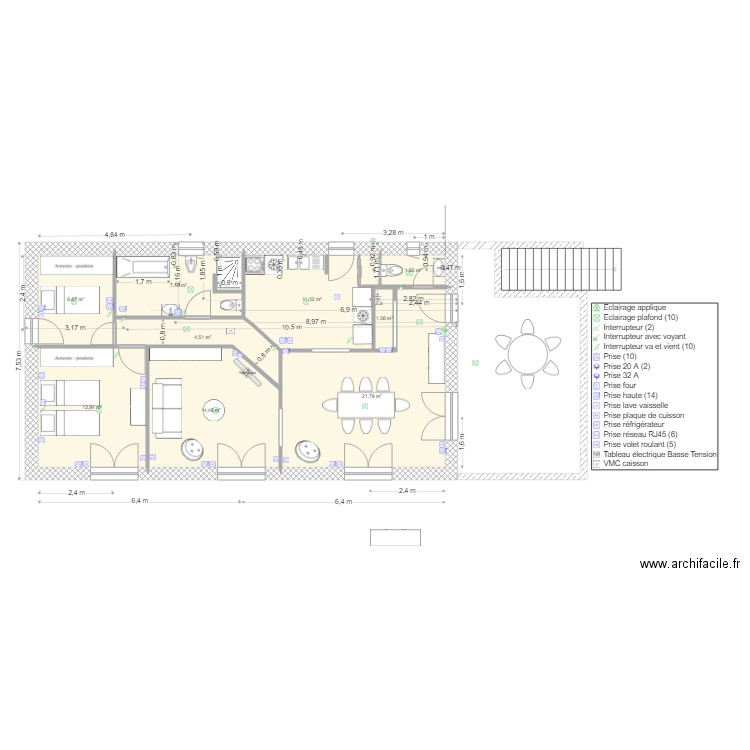 Implantation menuiseries. Plan de 0 pièce et 0 m2