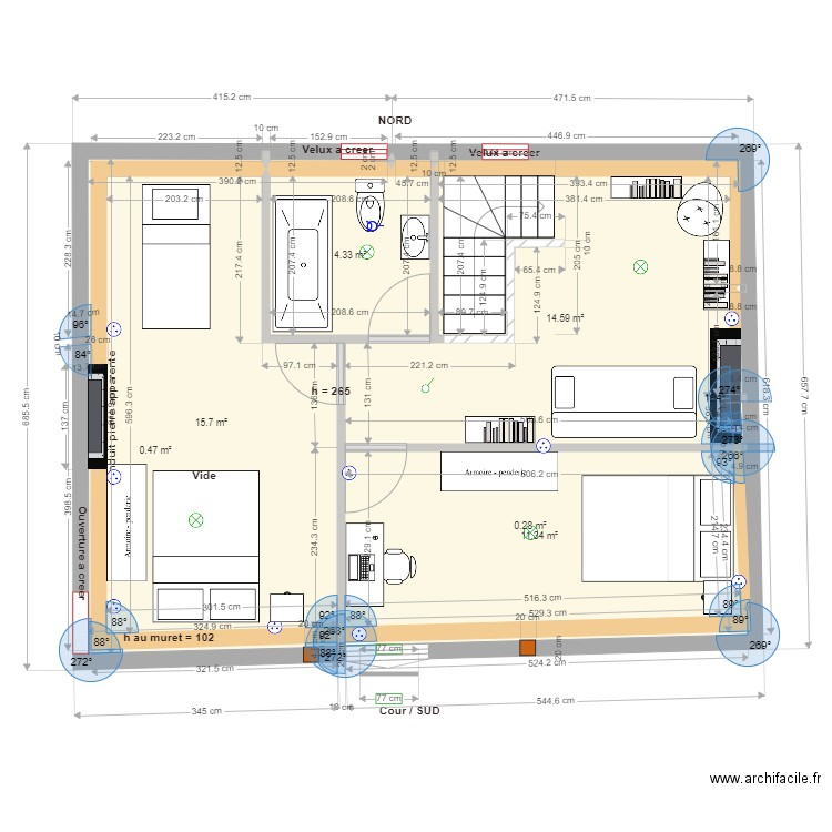 Etage Pinceloup 1 Option4. Plan de 0 pièce et 0 m2