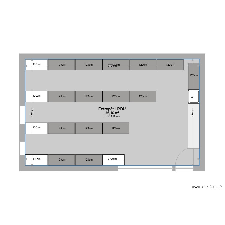 Dépôt LRDM en 100 et 120. Plan de 0 pièce et 0 m2