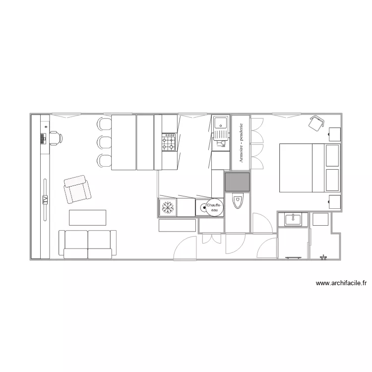 Appart Clotaire. Plan de 