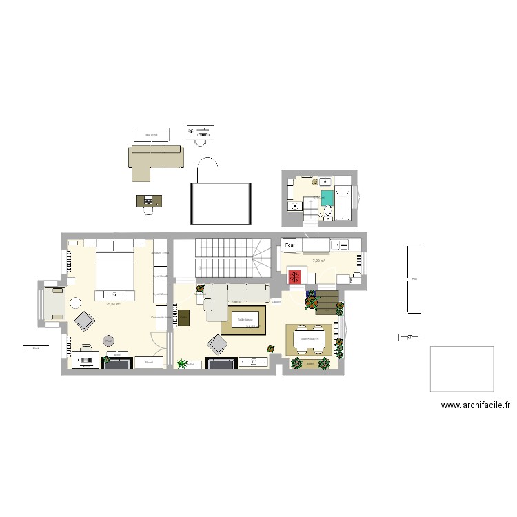 Paul Lauters 3. Plan de 4 pièces et 63 m2
