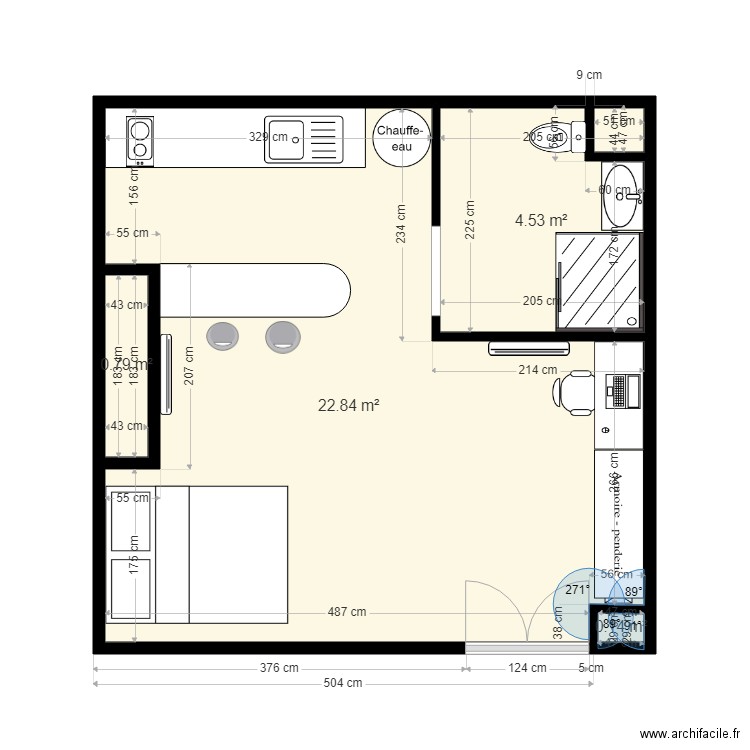 plan studio Marcel renovation. Plan de 0 pièce et 0 m2