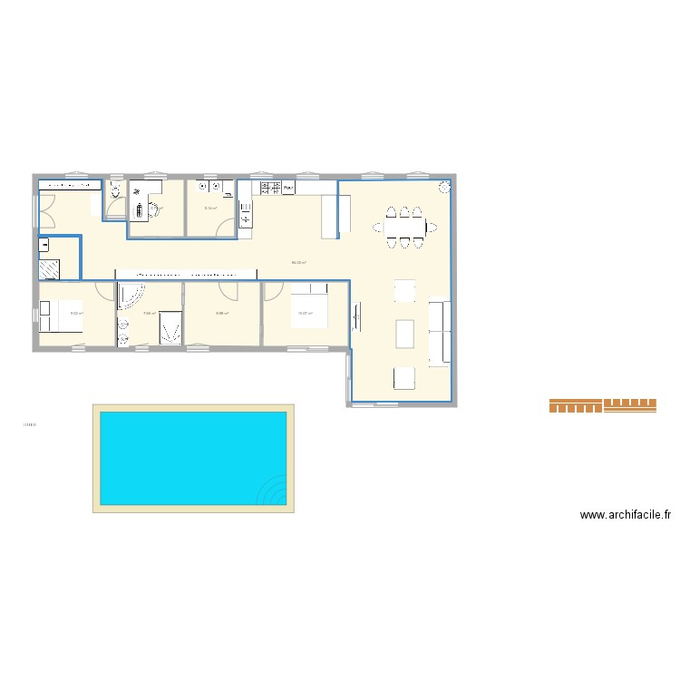 cote rouge. Plan de 0 pièce et 0 m2