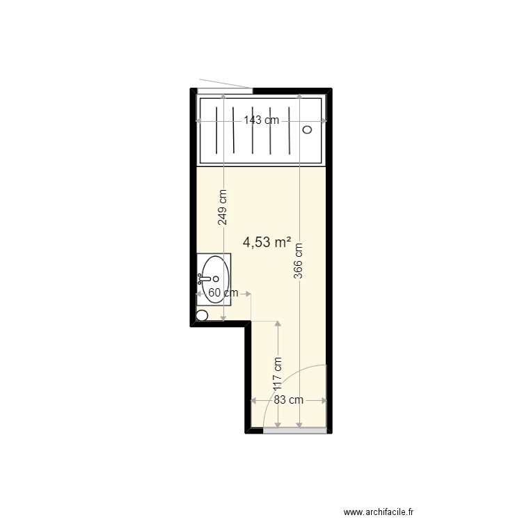 AWAD YOUSSEF1. Plan de 1 pièce et 5 m2