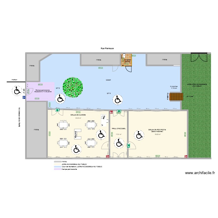 E3C ECOLE CREATIVE JOUARRE APRES TRAVAUX avec espace de rotation. Plan de 0 pièce et 0 m2
