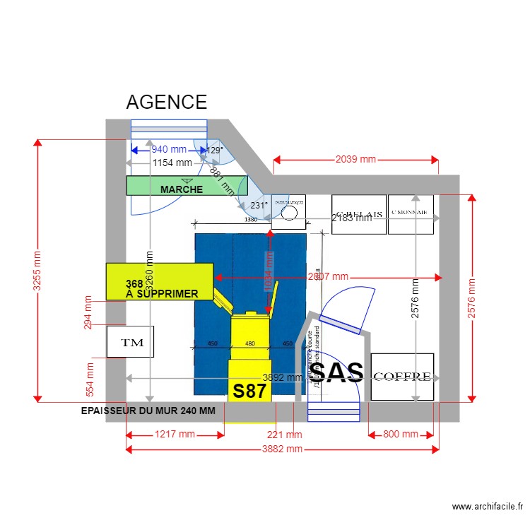 PLAN DE MASSE PROJET S87 st aygulf .. Plan de 1 pièce et 11 m2