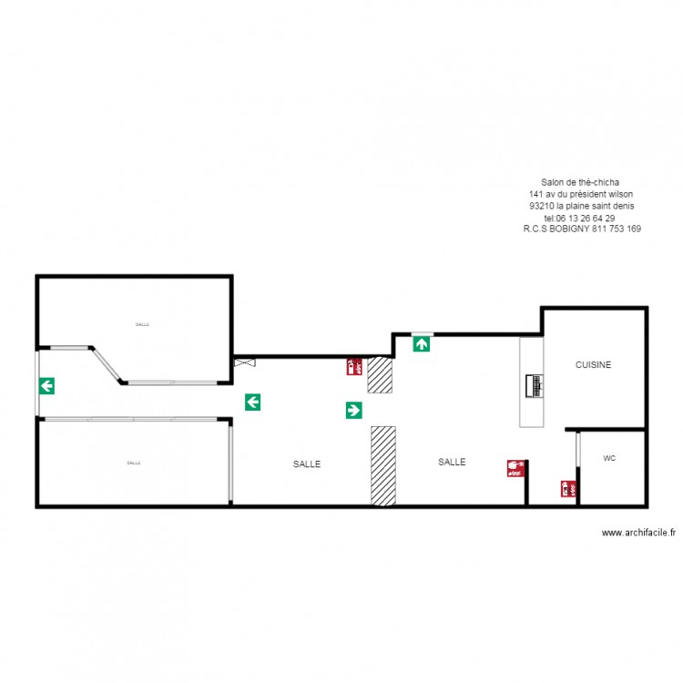 Salon de thé. Plan de 0 pièce et 0 m2