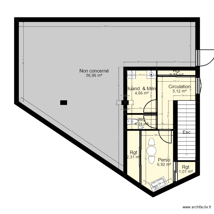 B94CM2CRF projet_PMI. Plan de 22 pièces et 239 m2