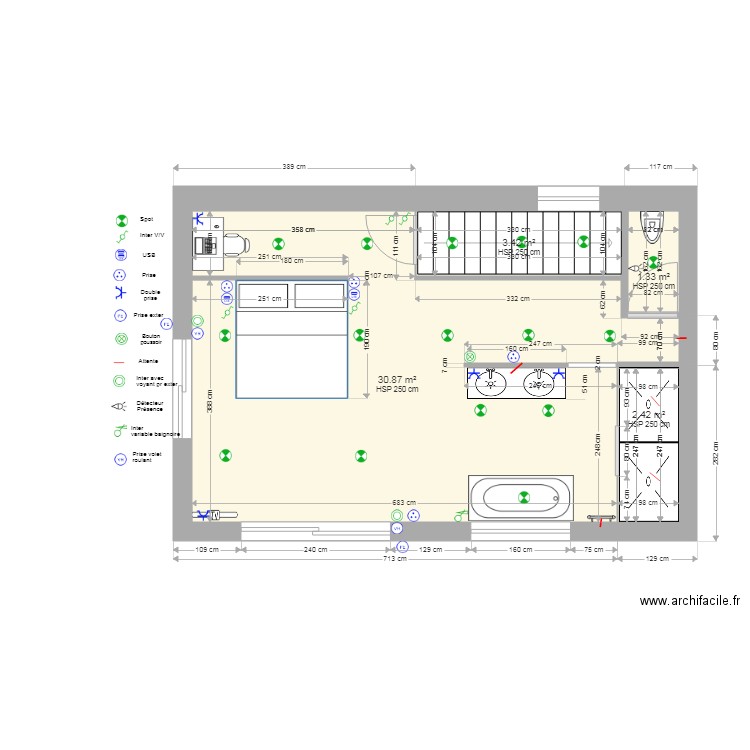 Tritons ch maitre V3 0909 elec A4. Plan de 0 pièce et 0 m2