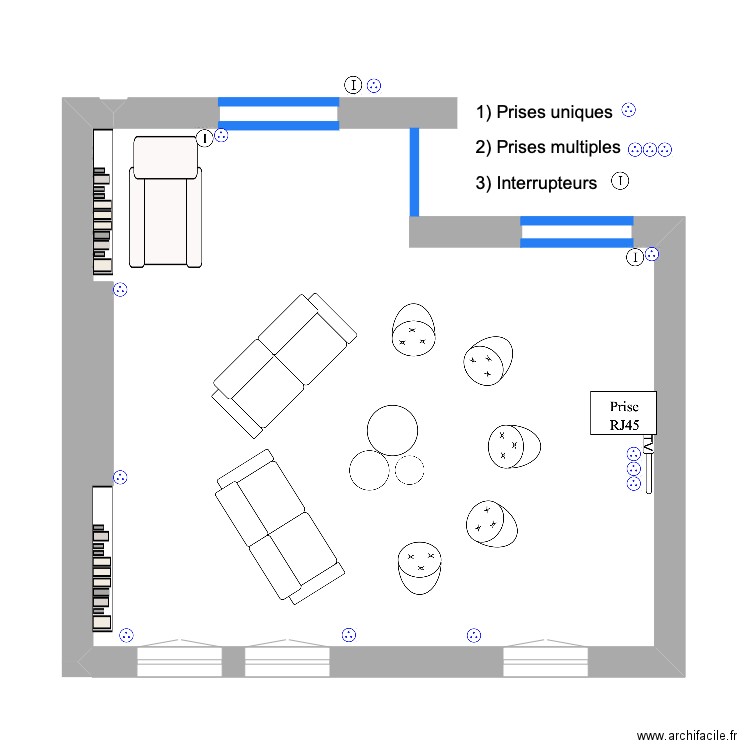 séjour (électricité 2). Plan de 0 pièce et 0 m2