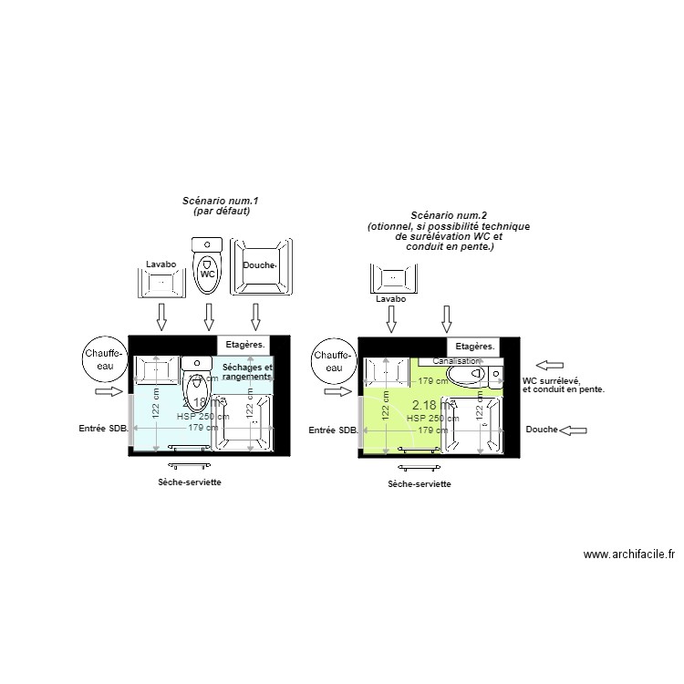 Salle de Bain Scénarios 2019 12 22. Plan de 0 pièce et 0 m2