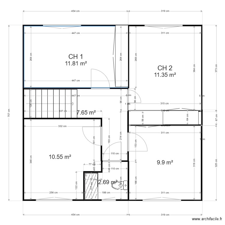 THENARD ETAGE  PROJET 3. Plan de 0 pièce et 0 m2