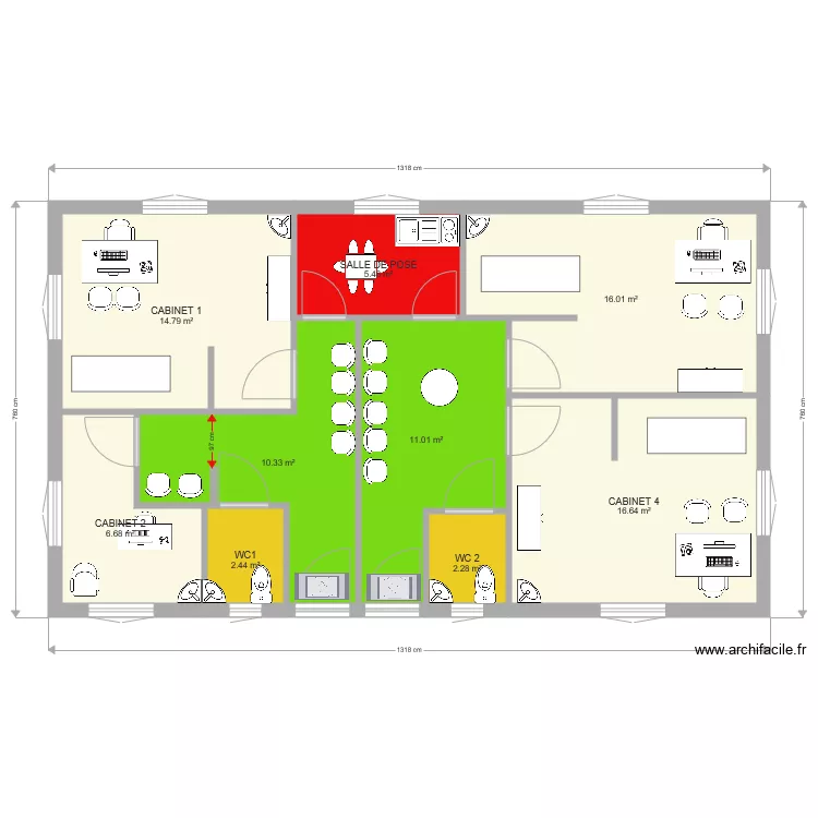 cabinet medical. Plan de 