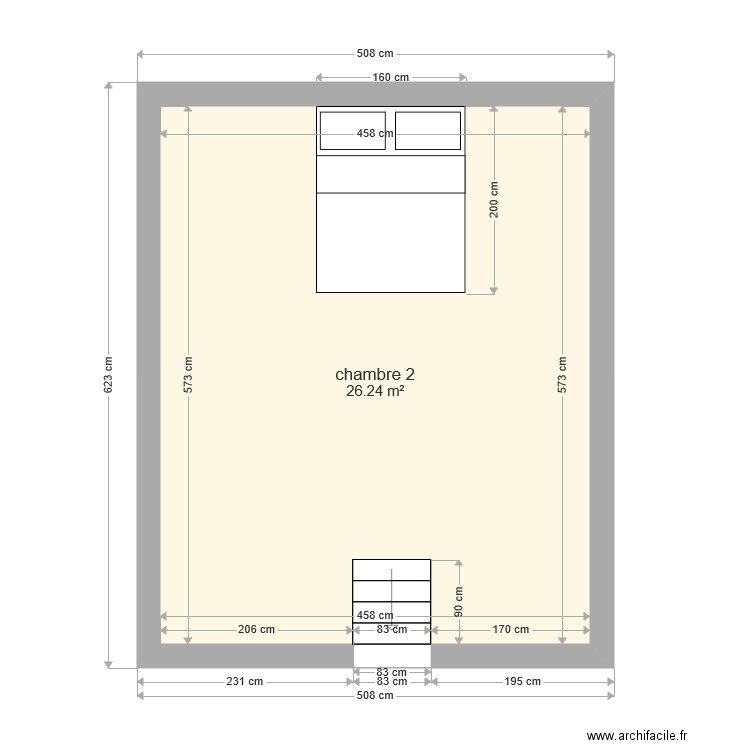 chambre 2. Plan de 0 pièce et 0 m2