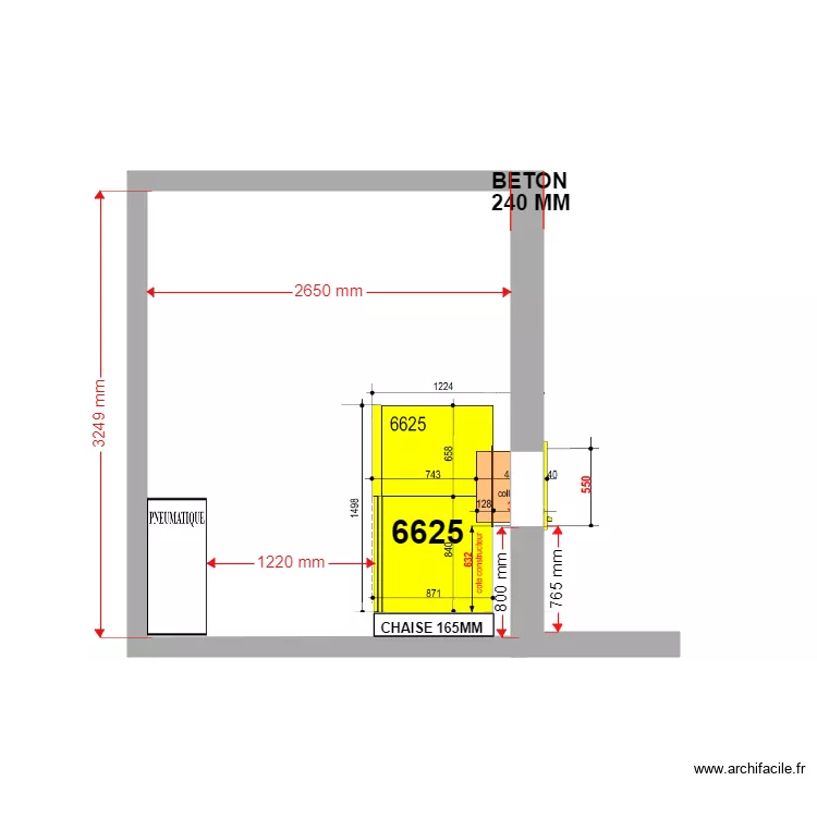 COUPE EXISTANT st aygulf  6625. Plan de 