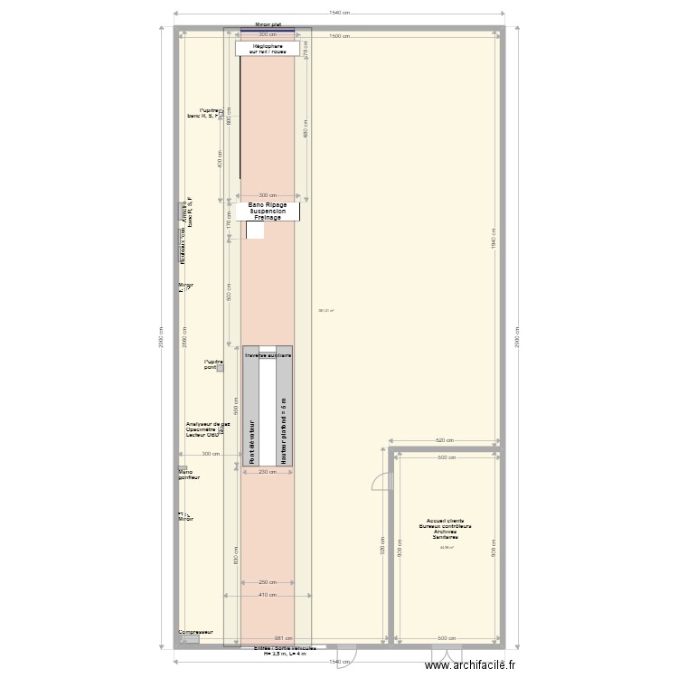 CCT VL  LE PLESSIS-BELLEVILLE. Plan de 2 pièces et 426 m2