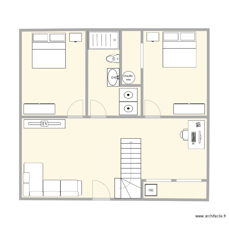 sous sol. Plan de 0 pièce et 0 m2