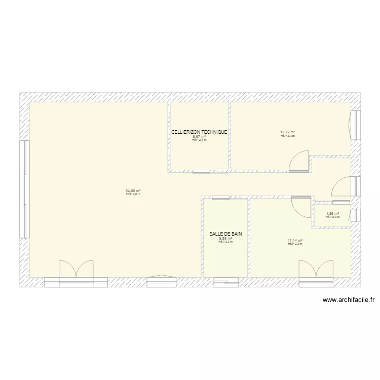 RE2020. Plan de 6  et 92 m²