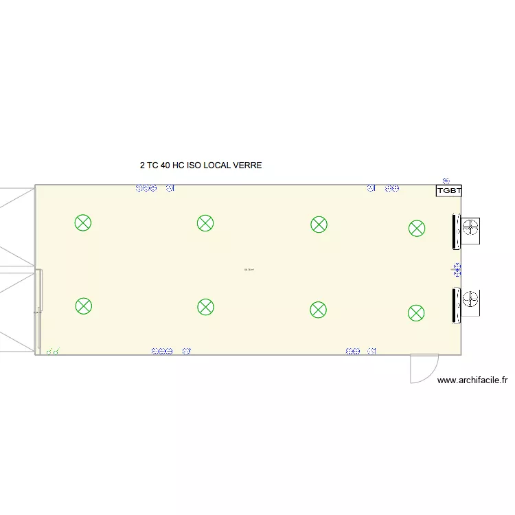 LOCAL VERRE. Plan de 