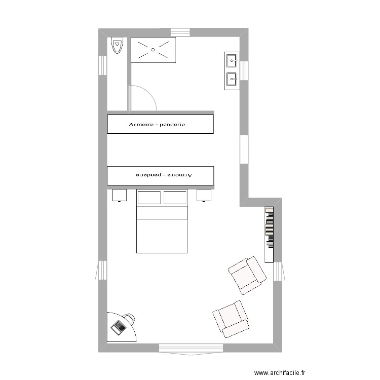 chambre haute. Plan de 0 pièce et 0 m2