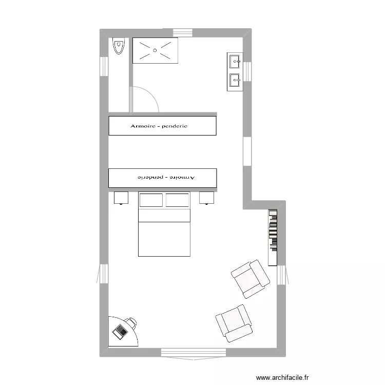 chambre haute. Plan de 