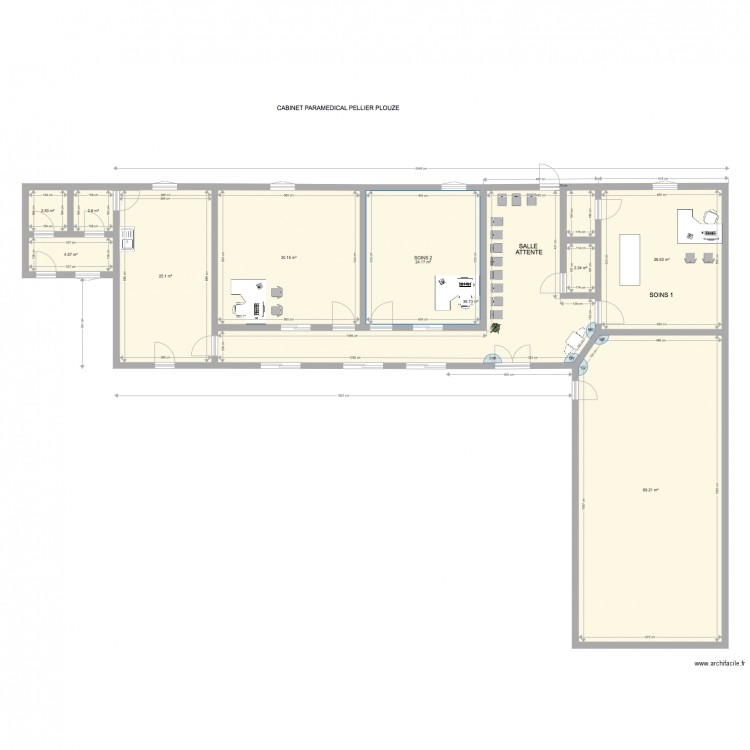 CABINET 1VERSION 3. Plan de 0 pièce et 0 m2