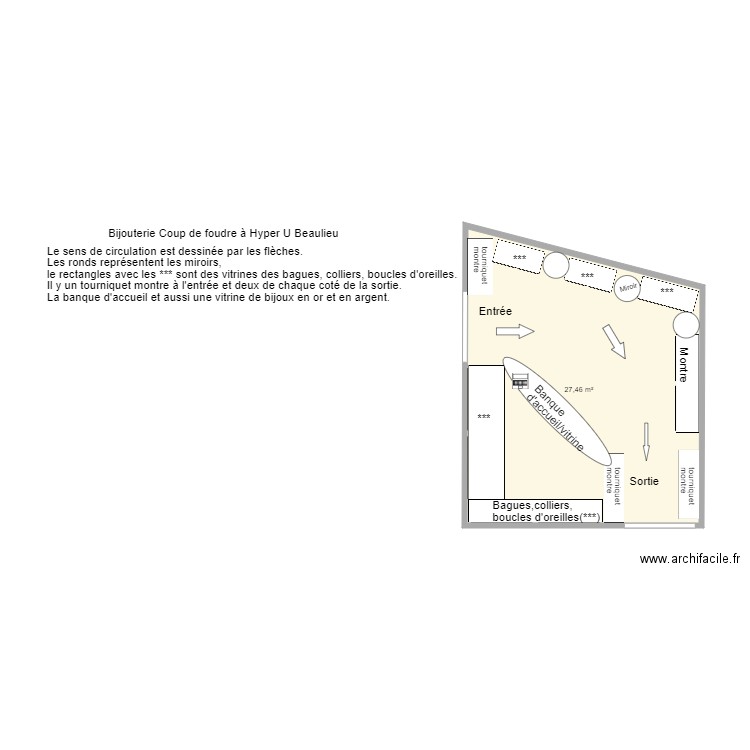 coup de foudre beaulieu01. Plan de 1 pièce et 27 m2