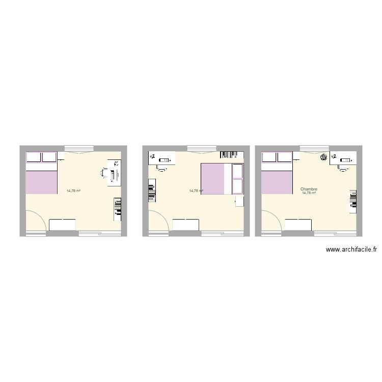 Chambre Jeanne. Plan de 0 pièce et 0 m2