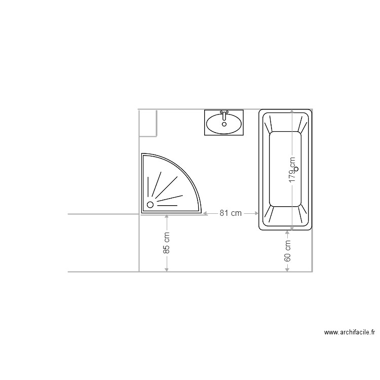 salle de bain . Plan de 0 pièce et 0 m2