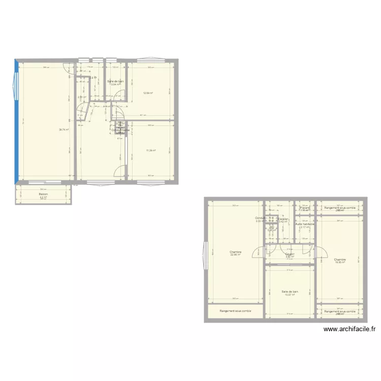 Magny 1er &eacute;tage Salon 40m. Plan de 