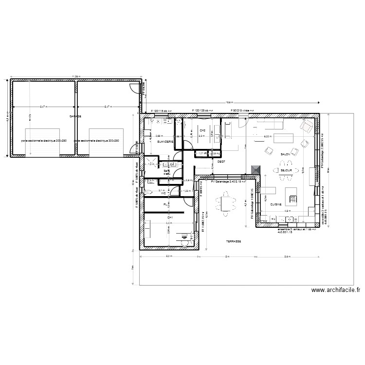 PLAN Rez de Chaussée 1. Plan de 10 pièces et 155 m2