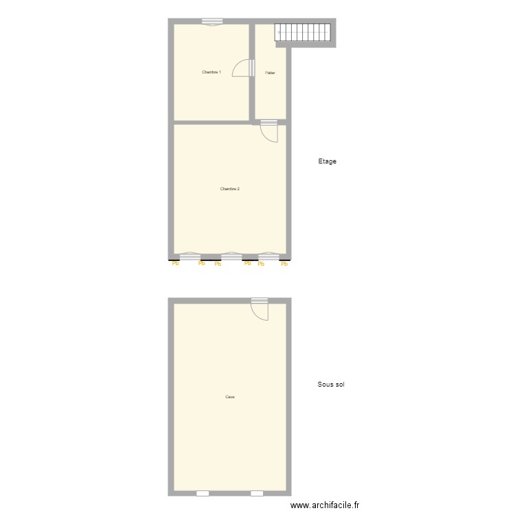 Croquis ZENTZ Etage ET Sous sol. Plan de 0 pièce et 0 m2