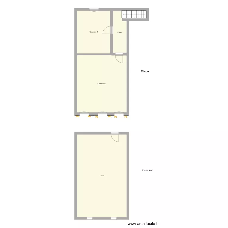 Croquis ZENTZ Etage ET Sous sol. Plan de 