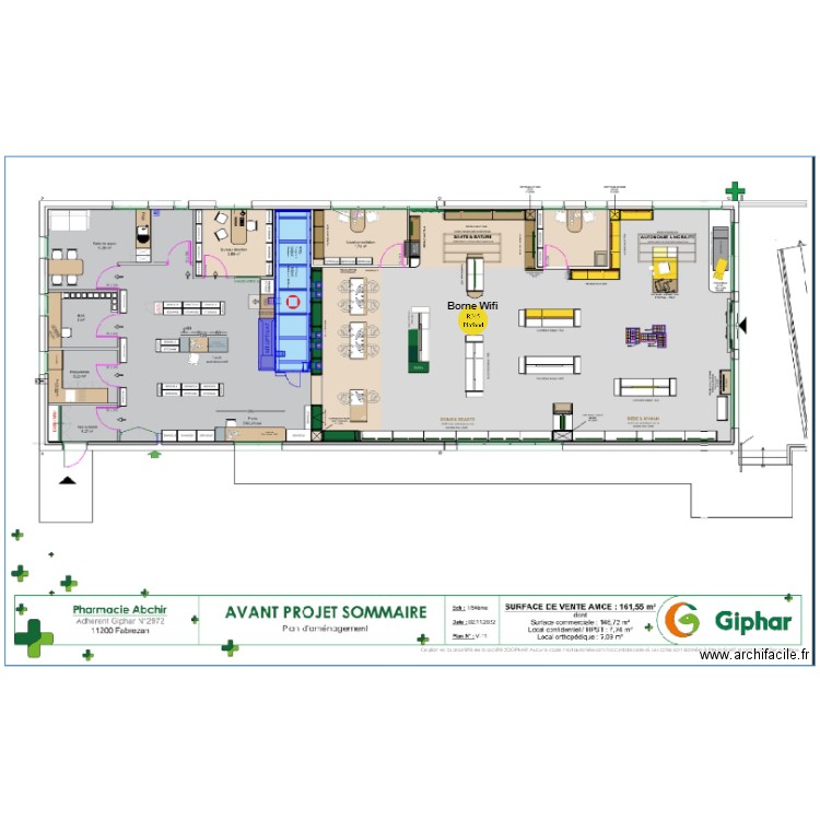 Pharmacie Abchir - 11 Fabrezan. Plan de 0 pièce et 0 m2