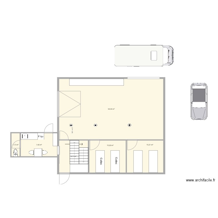 plan hangar v4 esc 2 local. Plan de 6 pièces et 92 m2