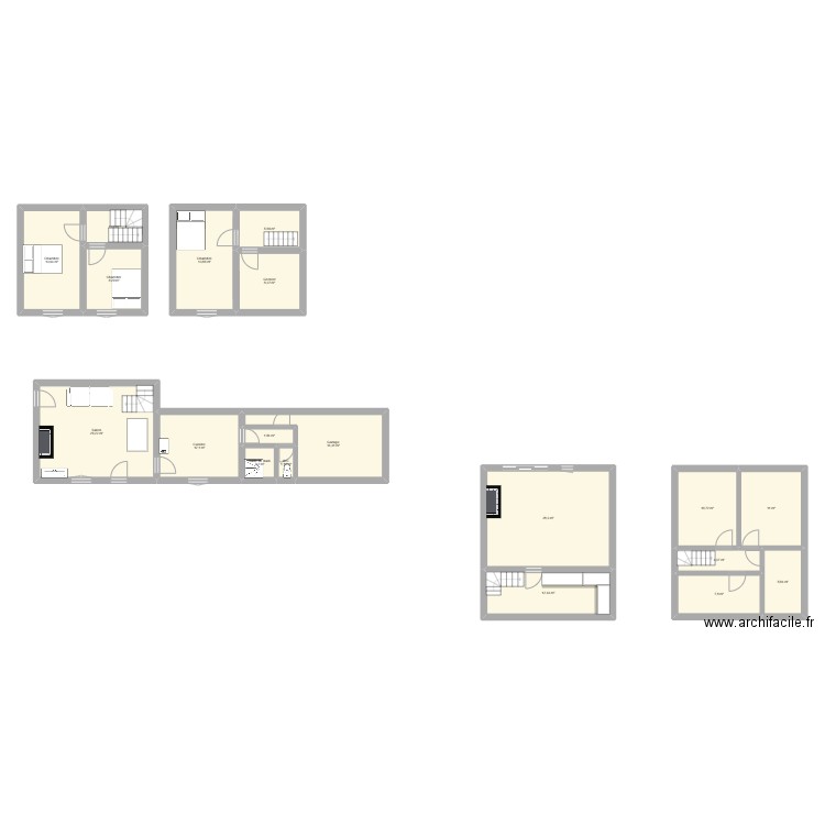 soucher. Plan de 19 pièces et 192 m2
