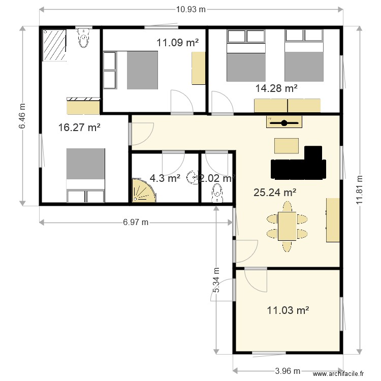 petite maison 5. Plan de 0 pièce et 0 m2