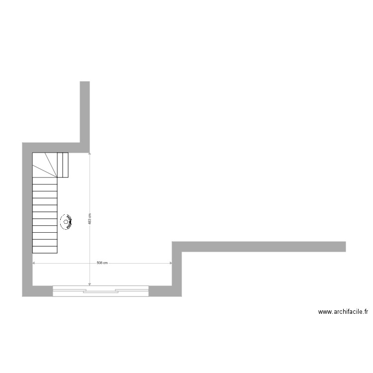 salon poele. Plan de 0 pièce et 0 m2