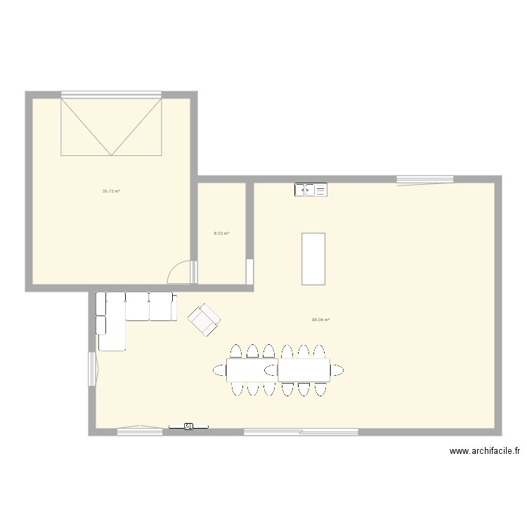 Exemple 1 Maison . Plan de 0 pièce et 0 m2