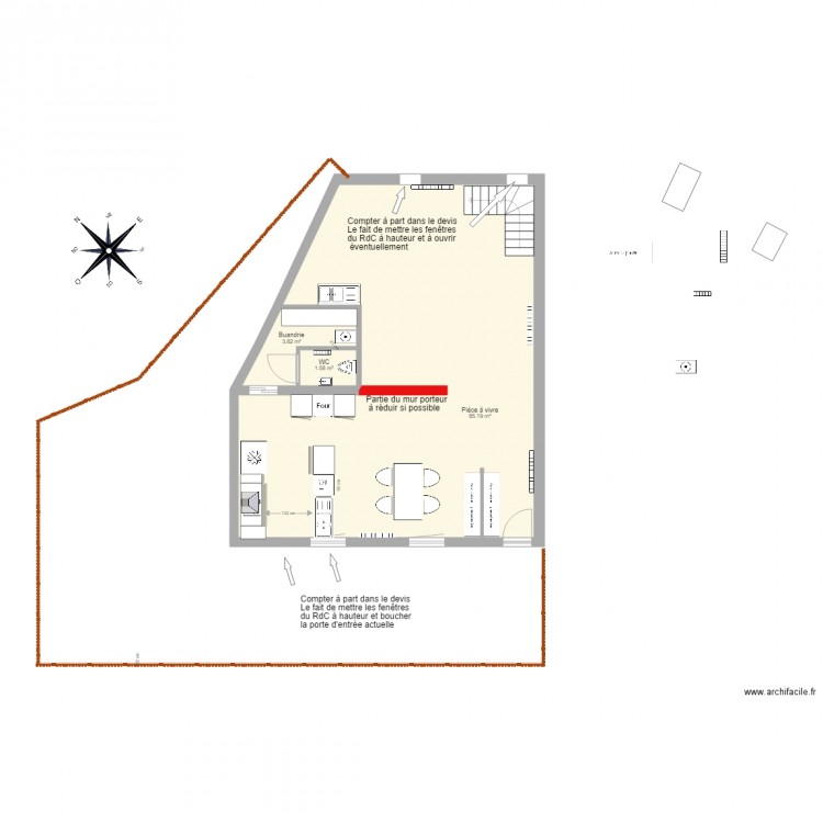 RdC au 01 02 2018. Plan de 0 pièce et 0 m2