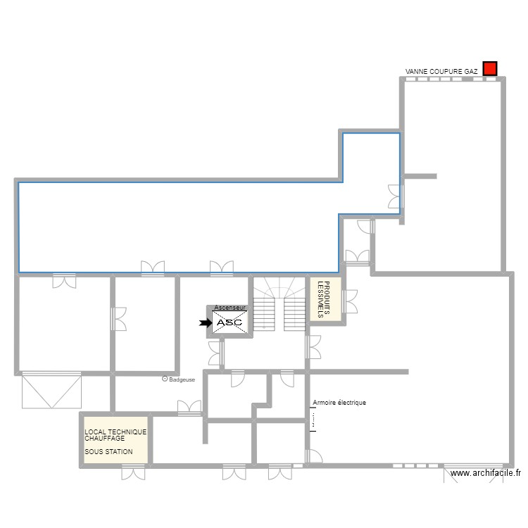 BLA VIERGE. Plan de 15 pièces et 498 m2