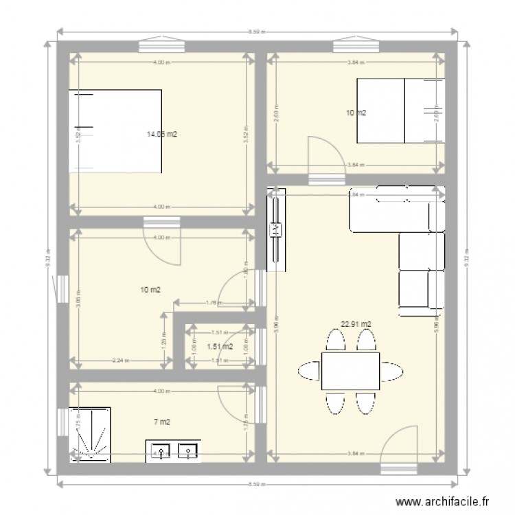 MAISON INDIVIDUELLE. Plan de 0 pièce et 0 m2