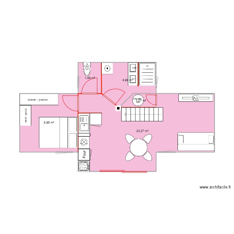 CHALET LABOUHEYRE. Plan de 5 pièces et 40 m2