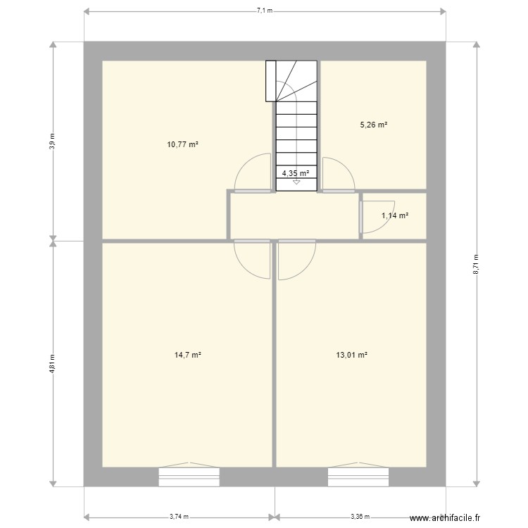 Jeto Projet Etage. Plan de 0 pièce et 0 m2